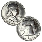 90  SILVER FRANKLIN HALF DOLLAR BRILLIANT UNCIRCULATED RANDOM DATE