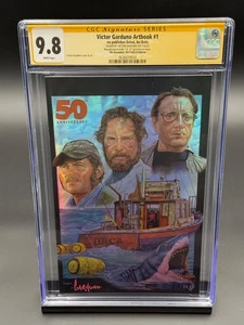 Libro de arte Victor Garduno #1 CGC 9,8 SS firmado JAWS Encounter 1975 edición LE LÁMINA - Imagen 1 de 2