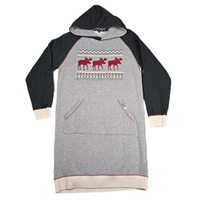 Lazy One Gray Sleep Fleece Hoodie Women’s Size S/M - Picture 1 of 17