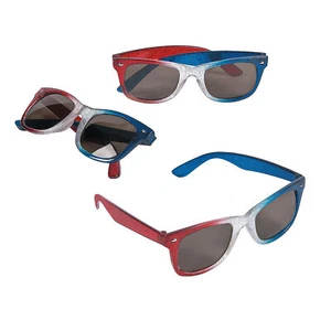 Patriotic Glitter Nomad Sunglasses - Apparel Accessories - 12 Pieces - Picture 1 of 2