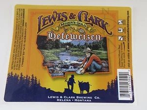 STICKER ~*~ LEWIS & CLARK Brewing Co Miner's Gold Hefeweizen ~*~ Helena, MONTANA - Picture 1 of 2