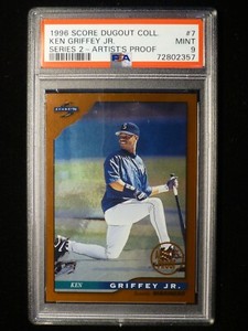 1996 Score Dugout Collection #7 Ken Griffey Jr. Artist's Proof PSA 9 Mint