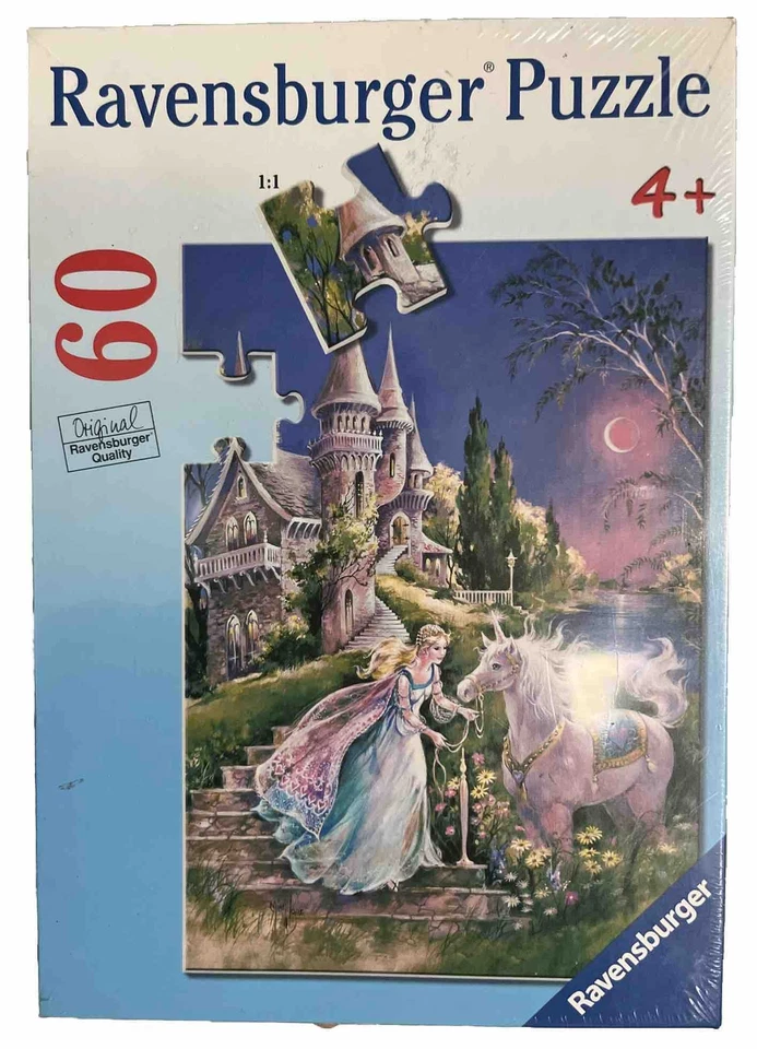 Magical Unicorn Princess Castle Mimi Jobe Art 2005 Ravensburger 60 Puzzle Sealed - Image 1 of 3