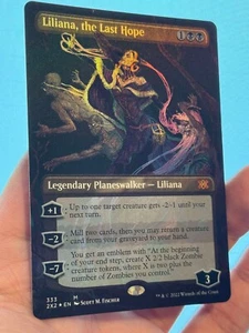 1X FOIL Liliana, the Last Hope BORDERLESS MINT MTG Magic 2X2 Double Masters EDH - Bild 1 von 4
