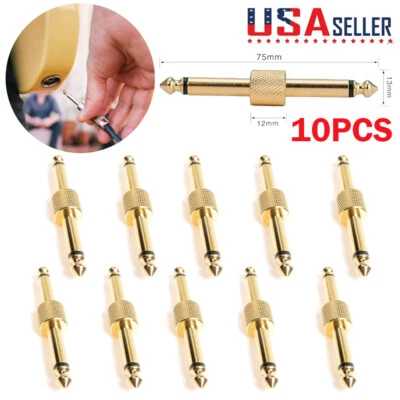 Conector acoplador pedal efecto guitarra 10x 6,35 mm adaptadores de audio conexión 1/4 Foto 1 de 4