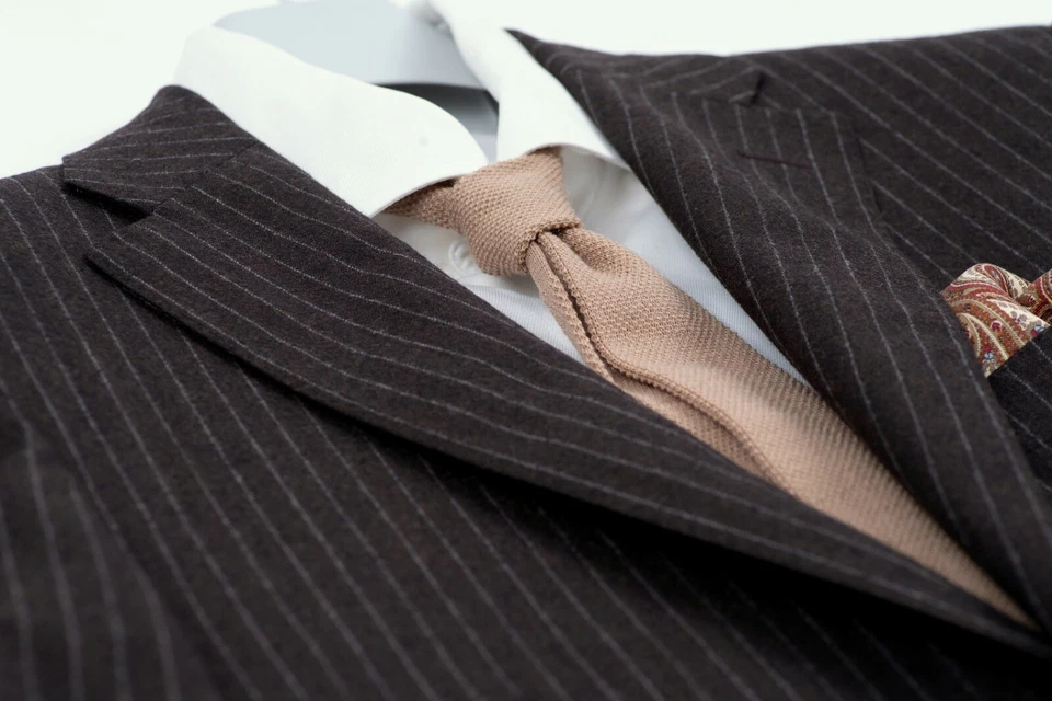 CORNELIANI Super 120's Merino Wool Brown Blazer Jacket, US 40L (EU 98) - Image 1 of 4