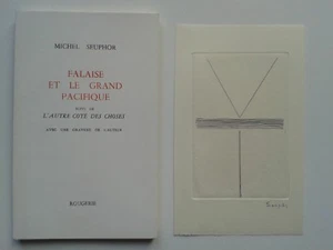 Michel SEUPHOR " Falaise et le grand pacifique " E.O.NUM. 1/50 Vélin + GRAVURE - Picture 1 of 1