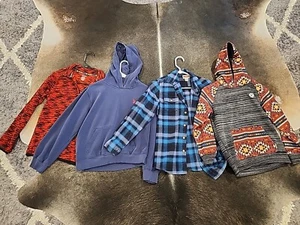 boys size 14-16 lot, Hooey Hoodie, Wrangler Flannel, Us Polo Hoodie, Tek Gear - Picture 1 of 9