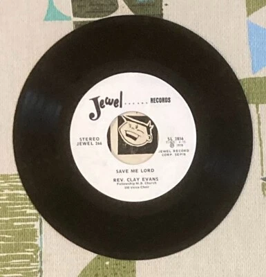 Rev. Clay Evans 45 Save me Lord 1978 Jewel Gospel VG+ - Imagem 1 de 2