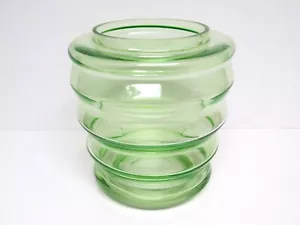 Villeroy & Boch Vase signiert Art Deco hellgrünes Glas - 6-1/2" - Bild 1 von 5
