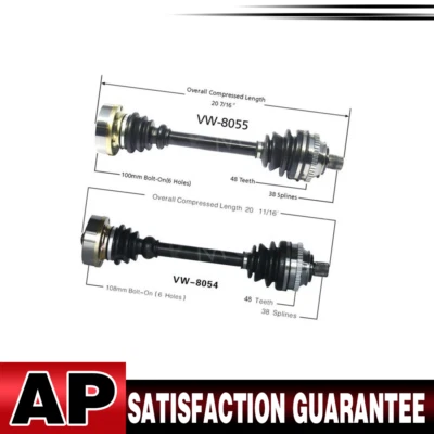 Eje delantero Surtrack CV 2x para Volkswagen EuroVan 1993-2003 AT FWD Foto 1 de 4