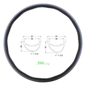 29er MTB XC AM Tubeless Carbon Wave Rim 28H 37mm Wide 20 23mm Deep Asymmetric  - Picture 1 of 11
