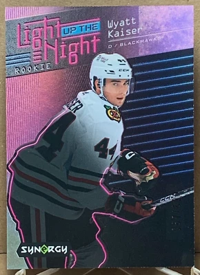 Wyatt Kaiser 2023-24 UD Synergy #LN-WK Light Up The Night Pink 067/699 Rookie - Image 1 of 2