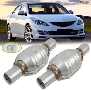 2x 2" In/Outlet Catalytic Converter EPA+Heat Shield For Mazda 6 3.0L 2003-2008 - Foto 1 di 19