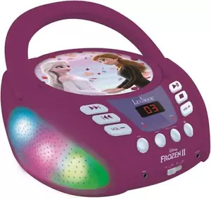 Lexibook Disney Frozen 2 Bluetooth CD Player for Kids Multicoloured Light Effect - Picture 1 of 11