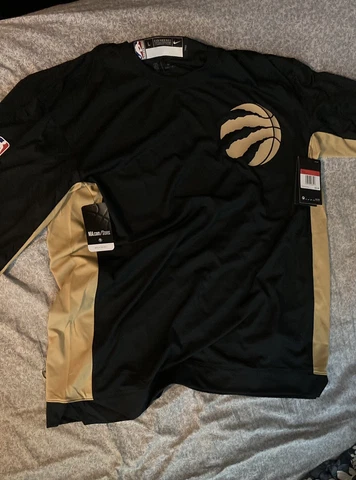 Men Toronto Raptors City Edition Nike NBA Long Sleeve AV1009-010 Sz L Tall Cover