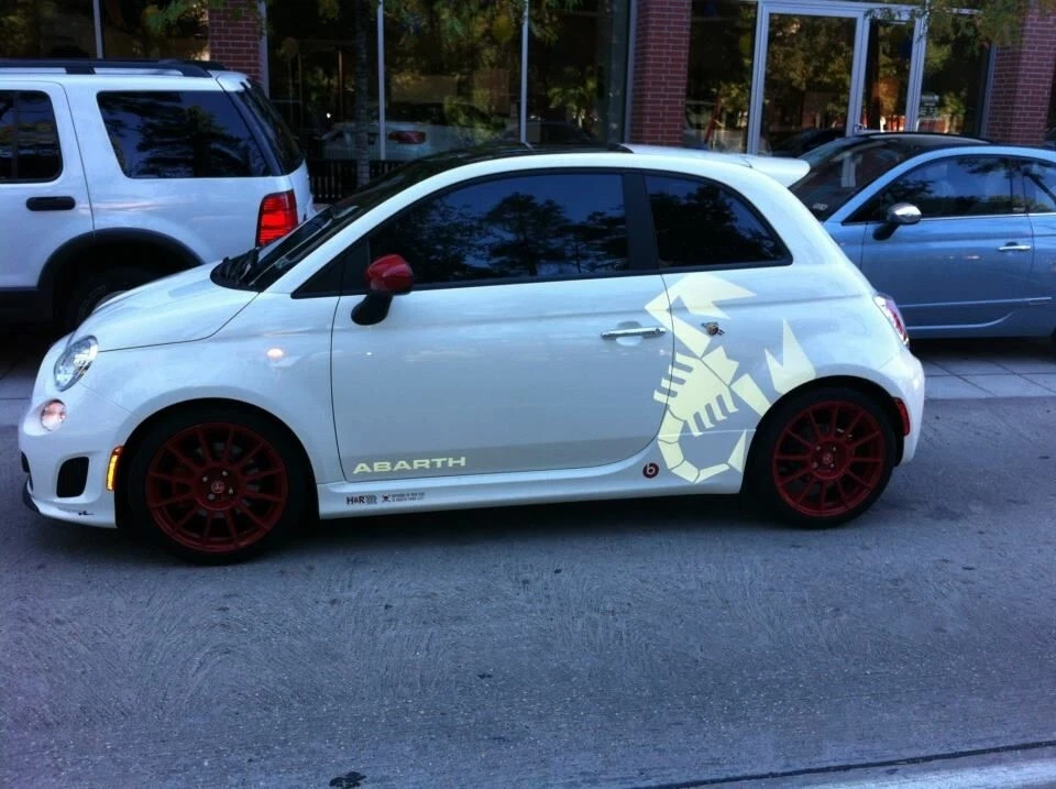 2X LARGE Fiat 500 595 Abarth Scorpion Car Sticker Vinyl Graphics Decals