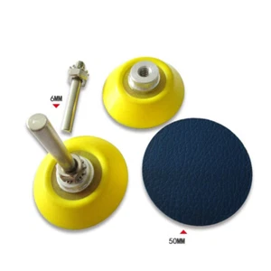 2" 50mm Leather Backing Pads Discs M6 Thread For Drill Sanding Polishing Discs - Picture 1 of 5