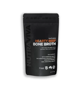 Nutraviva Hearty Beef Bone Broth Powders 100g Free shipping - Picture 1 of 1