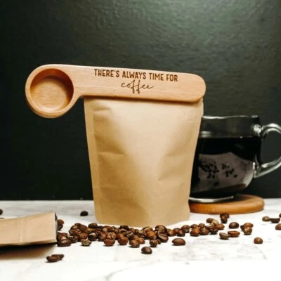 sh6 Lote de Cuatro (4) Cucharas de Café con Clip Extremo Café Expresso Foto 1 de 4