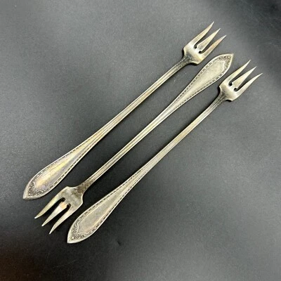 Antique Oneida Community Plate Sheraton Cocktail Forks Lot of 3 - Image 1 of 4