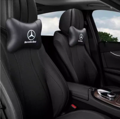2PCS Car Seat Headrest Neck Cushion Pillows For 1985-2025 Mercedes-Benz - Image 1 of 4