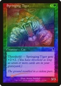 Springing Tiger FOIL Odyssey NM Green Common MAGIC THE GATHERING - Picture 1 of 1