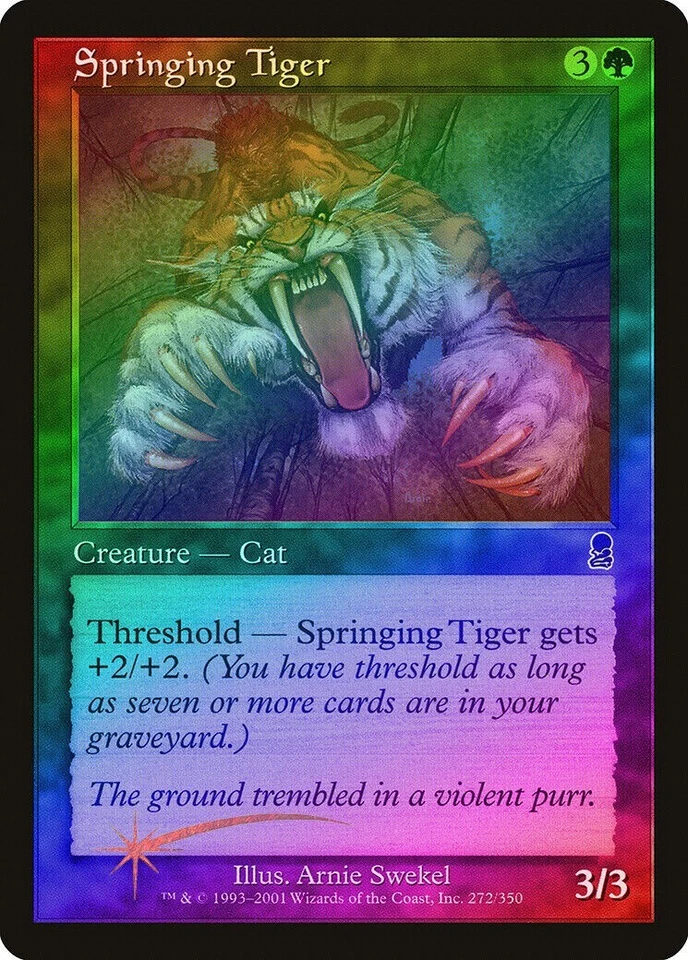 Springing Tiger FOIL Odyssey NM Green Common MAGIC THE GATHERING  - Image 1 of 1
