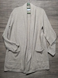 Loft Wmns Gr. M lange hellbraune Strickjacke Pullover vorne offen weiche Tasche - Bild 1 von 7