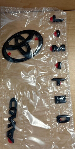PT948-48202-02 FOR HIGHLANDER AWD XLE Matte BLACKOUT EMBLEM OVERLAY KIT2020-2025