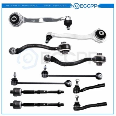 10Pc Suspension Kit Upper & Lower Control Arms Sway Bars Kit For Benz C240 C350 — 第 1/4 张图片