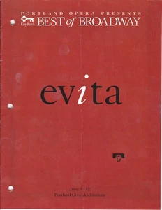 Tim Rice & Andrew Lloyd Webber's Evita - Portland Opera Program 1999 (Oregon) - Bild 1 von 2
