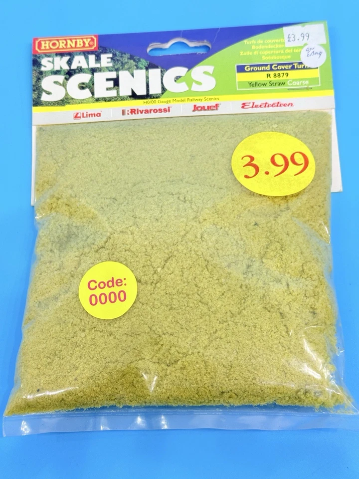 HORNBY 'SKALE SCENICS' R8879 AMARILLO PAJA CUBIERTA DE SUELO GRUESO CÉSPED ¡NUEVO! Foto 1 de 1