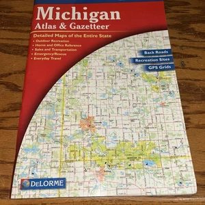 DeLorme Atlas & Gazetteer Michigan Detailed Topographical Maps Book - Imagen 1 de 7