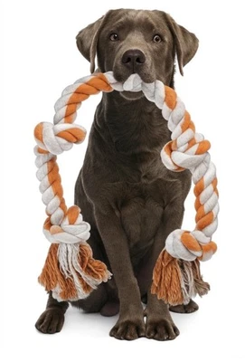 Juguete de cuerda para perros medianos, grandes, juguetes para masticar perros para masticadores agresivos de 3 pies Foto 1 de 4