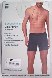 NEW NIB 2-PACK TOMMY JOHN SECOND SKIN BOXER BRIEF 6" INSEAM SZ XL Black - Picture 1 of 2