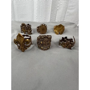 Vintage napkin rigs x 6 - Picture 1 of 7