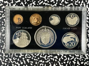 1975 New Zealand 7x Coin Proof Set Lot#B2597 With Original Case - Picture 1 of 2