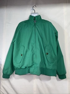 Vintage Par Four Bomber Jacket Mens Size Large Green 80s Plaid Lined Golf Retro - Picture 1 of 12
