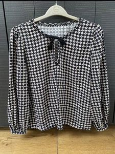 SAKS’S Patterned Paisley Geometric Blouse Top Boho Festival Long Sleeves - Picture 1 of 12