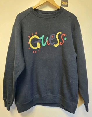 Sudadera De Colección Guess Cuello Redondo M Hecha en EE. UU. Foto 1 de 4