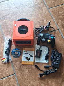 Nintendo GameCube NEW ORANGE SHELL Gaming Console DOL-101 System HDMI Bundle - Picture 1 of 11