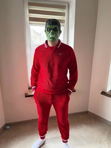 Chemise Lacoste Velvet TrackSuit Mens Vintage 1980s Y2k Special Rare size L / XL - Picture 1 of 16