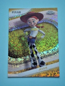 2025 Topps Chrome Disney PIXAR Jessie Gold Mini Diamond Ref #35/50 Toy Store - Picture 1 of 2