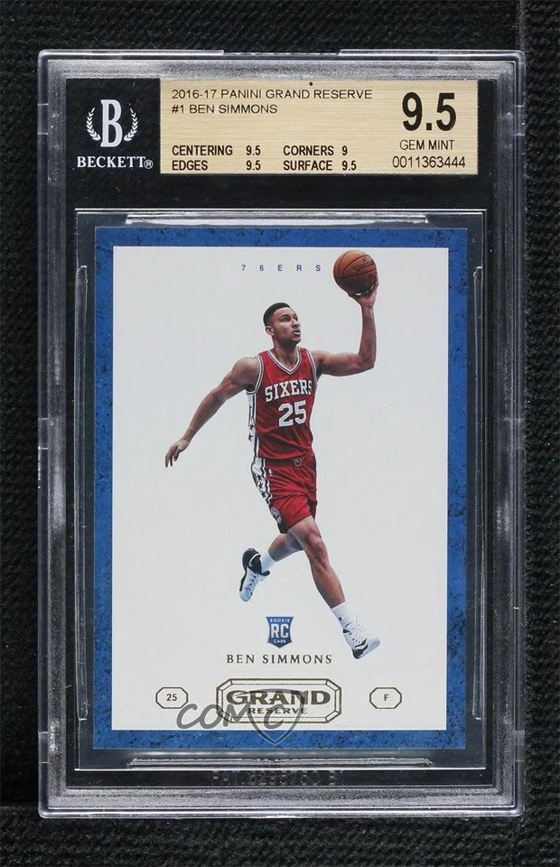 2016-17 Panini Grand Reserve Ben Simmons #1 BGS 9.5 GEM MINT Rookie RC - Image 1 of 2