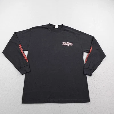 Camisa De Colección Big Bear Choppers Para Hombre Grande Negra Motociclista Motocicleta Bandera Americana Foto 1 de 4