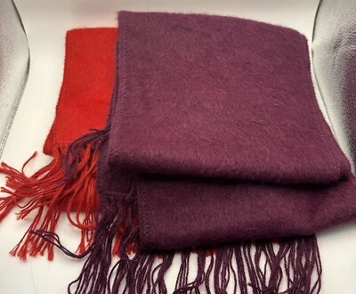 Set of 2 Alpaca Scarves Purple And Red from "Alpaca Camargo" Alpaca Wool - Image 1 of 4