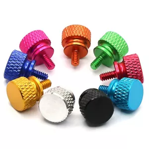 Pack of 6 Black PC Case Thumb Screws - #6-32 Computer Case Fixing Screw FastShip - Picture 1 of 15