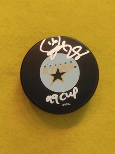 PAT VERBEEK AUTOGRAFIADO FIRMADO DALLAS STARS PUCK '99 TAZA INSCRITO CERTIFICADO JSA - Imagen 1 de 4
