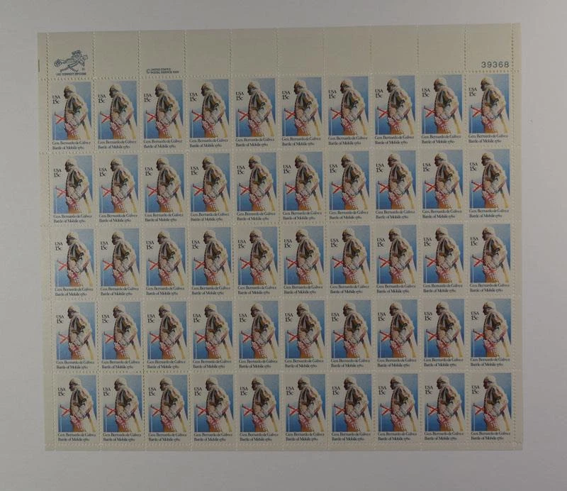 US SCOTT 1826 PANE OF 50 BATTLE OF MOBILE STAMPS 15 CENT FACE MNH - Image 1 of 1